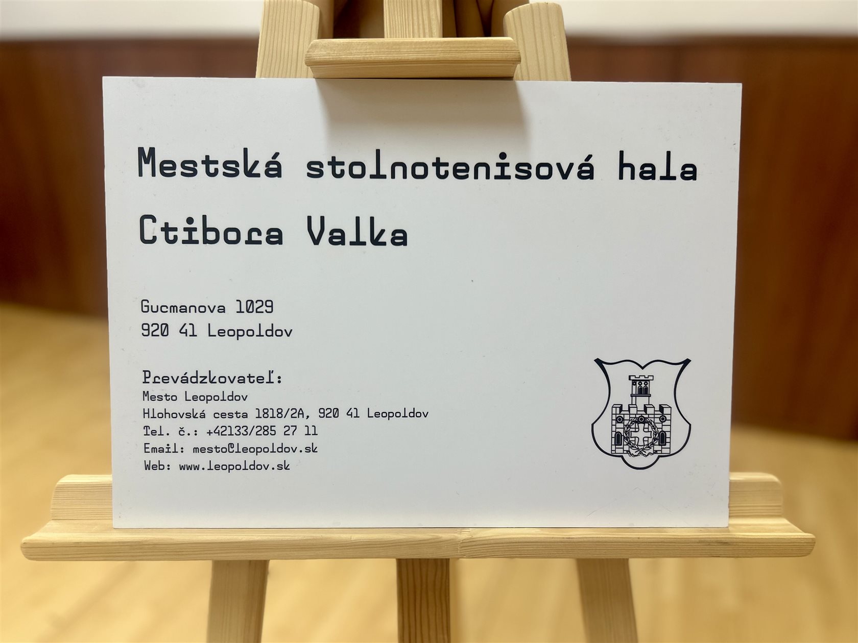 Pomenovanie stolnotenisovej haly 2024